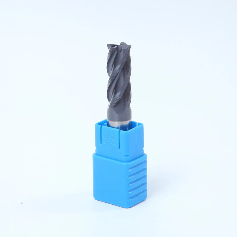 Carbide milling cutter with spiral cutting edge and straight shank