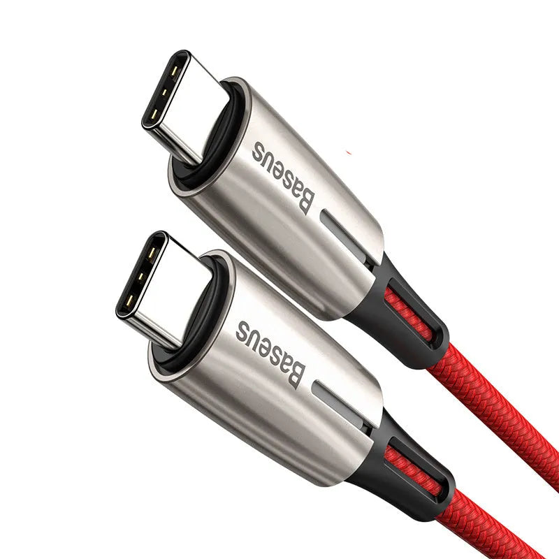 Purple USB-C to USB-C charging cable with 60W Power Delivery support