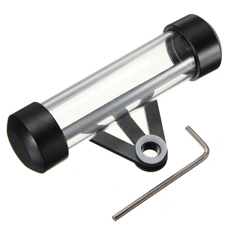 Aluminium 115mm motorcycle tax bill tube in black, blue, red, and silver colours