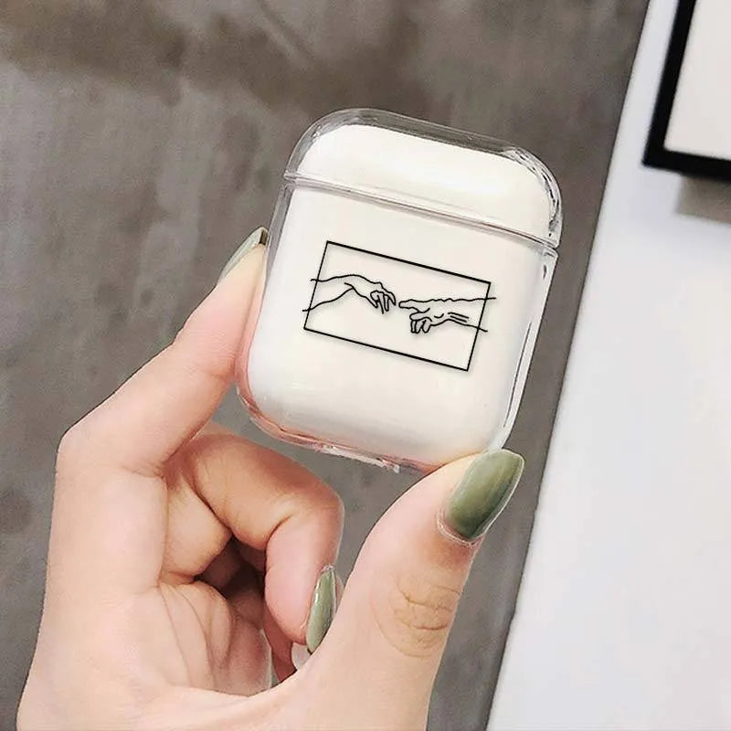 Clear transparent plastic protective cover for Apple AirPods and AirPods Pro charging case