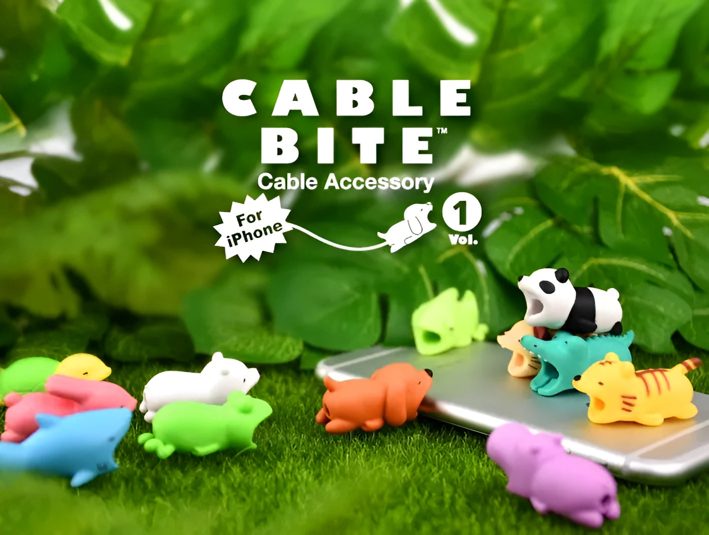 Cable protector for iPhone charging data line with animal style design