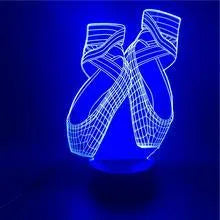 3D ballet night light with colourful LED illumination and remote control on display
