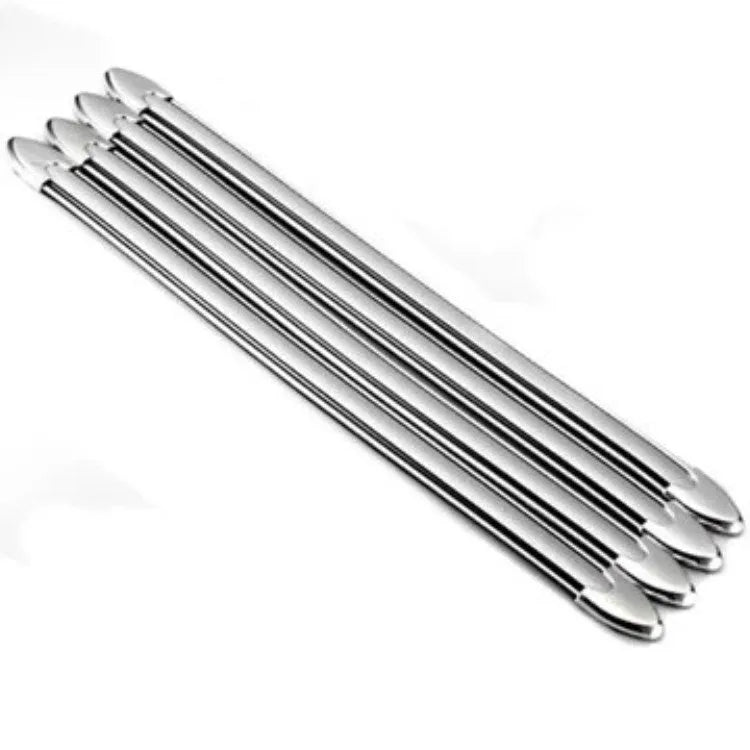 4-piece silver electroplated car anti-collision bumper strips with adhesive backing