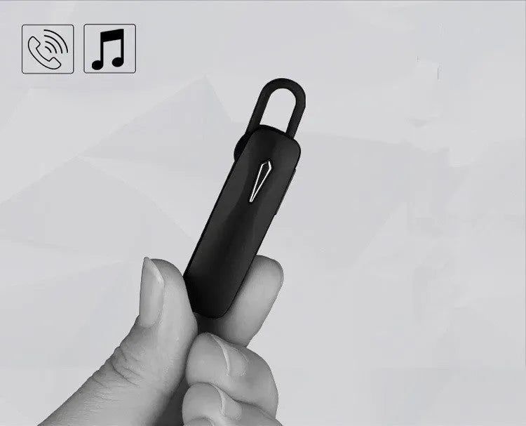 M163 car Bluetooth headset in black and white colour options with ear piece and control buttons
