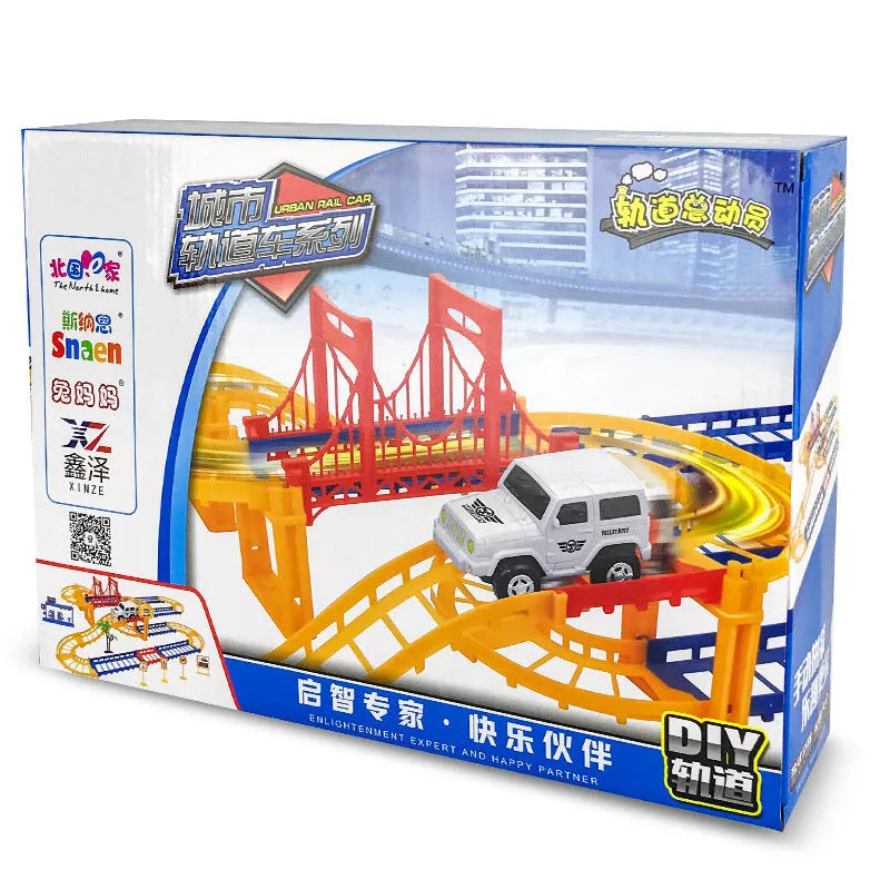 Electric high-speed rail toy in grey ABS plastic, compact size, for children aged 3 plus