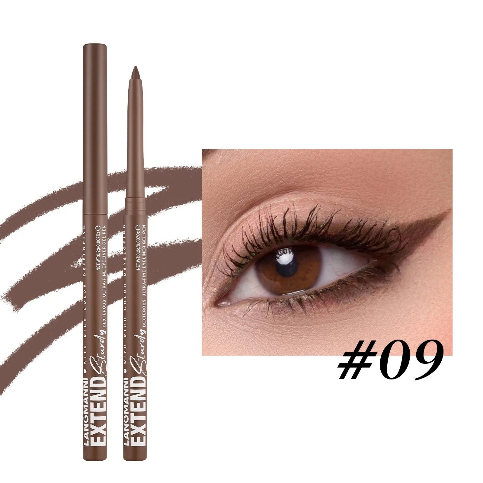 Set of 12 colourful gel glitter eyeliner pencils for waterproof party and Halloween makeup