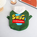 Green cotton dog jumper for large dogs, sizes L to 4XL, for autumn and winter wear.