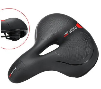 Bicycle cushion cover 25x21cm with spherical shock absorber seat in black red colour