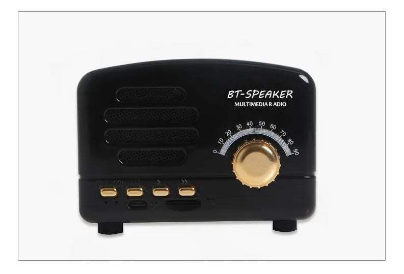 Vintage wooden finish Bluetooth speaker in compact size with USB port