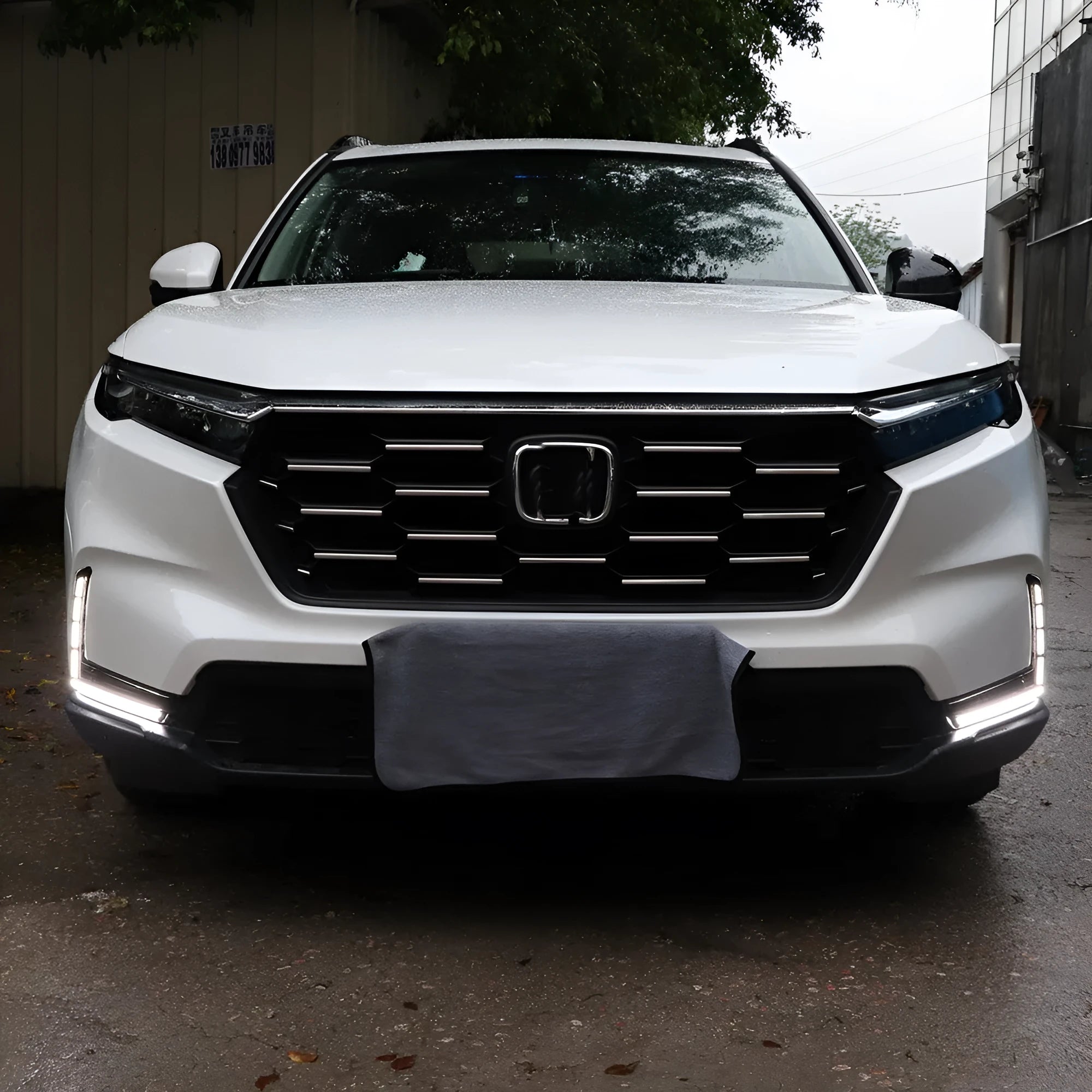23 CRV special LED daytime running lamp front fog lamp tri colour flowing light set ABS housing