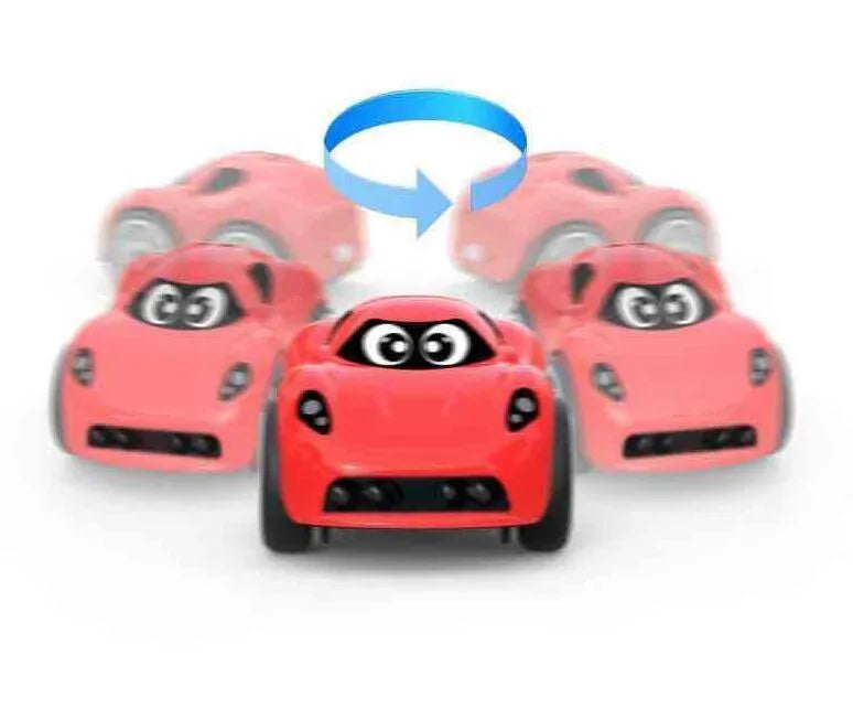 Electric children's toy car with somatosensory remote control, plastic construction, red colour, obstacle avoidance feature