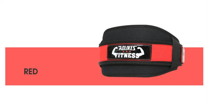 Nylon fitness weightlifting waistband support belt in black colour
