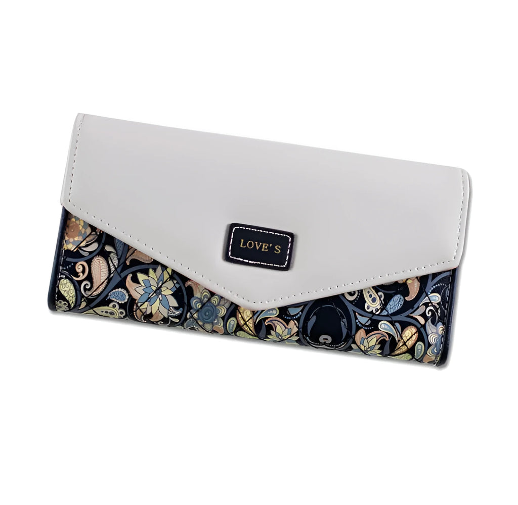 Student wallet with buckle closure and three-fold design in multiple colour options