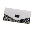 Student wallet with buckle closure and three-fold design in multiple colour options
