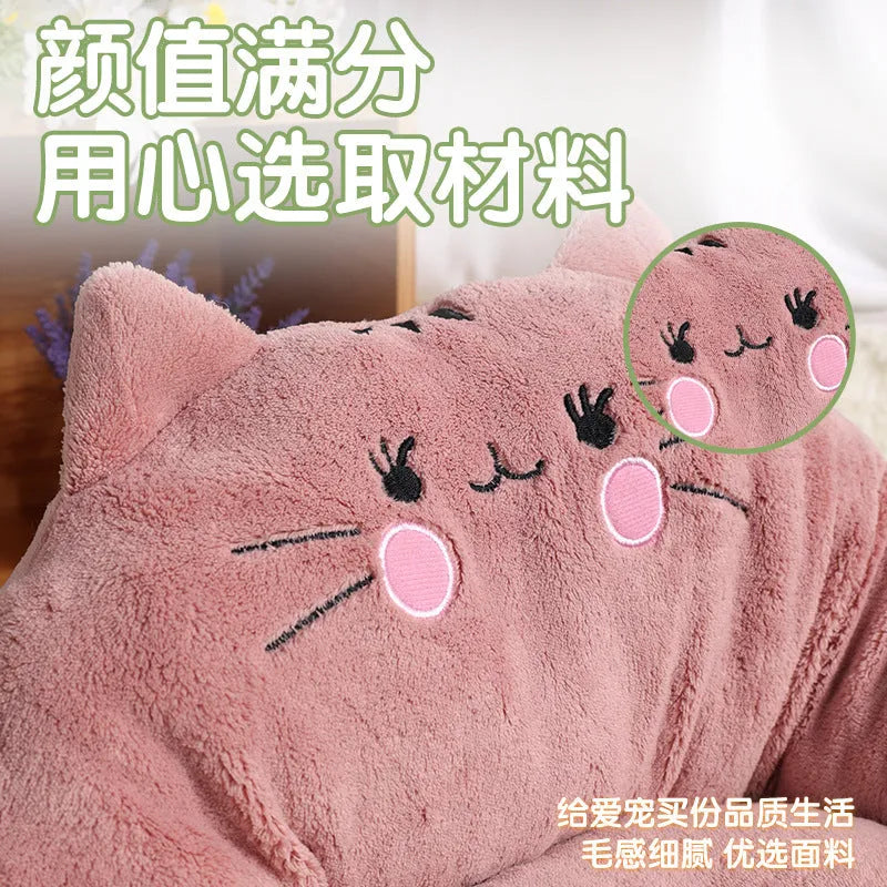 Cloth cat bed dog bed kennel 45x43x25cm in Cat Red colour on floor
