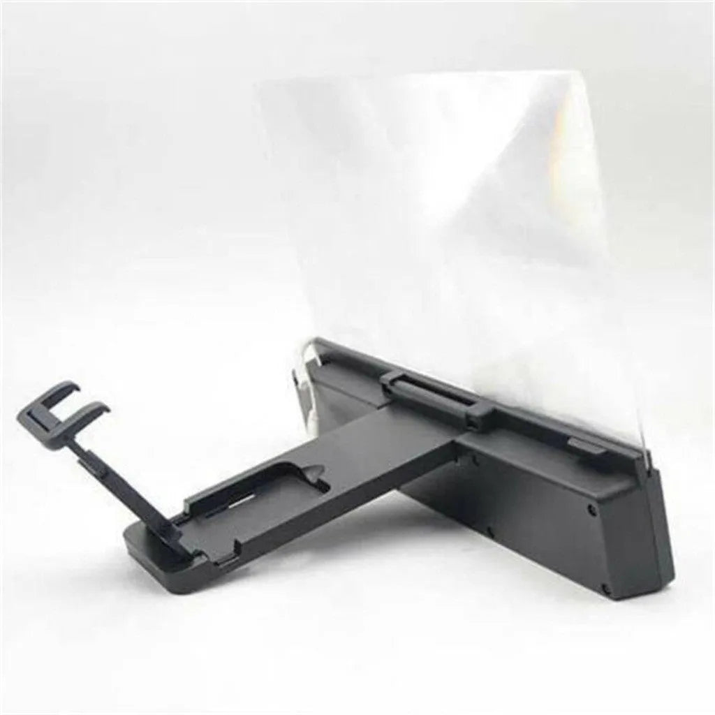 12-inch foldable mobile phone screen amplifier with built-in speakers and adjustable gooseneck stand