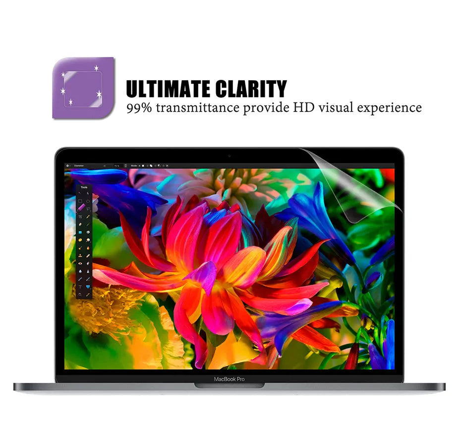 Matte screen protector film for MacBook Air and Pro models, anti-scratch and dust-proof, with hydrophobic coating