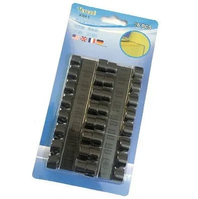 Self-adhesive wire cable organizer clips in black and transparent for desk cable management
