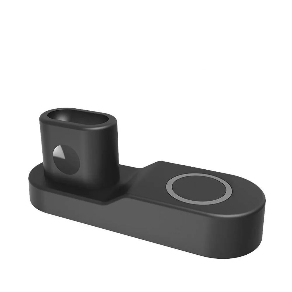 W3 multifunction wireless charger with detachable Apple Watch magnetic stand showing black and white colour options