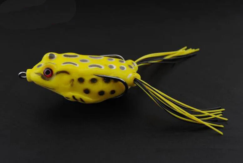 ABS plastic frog fishing bait in multiple colours for topwater fishing over weeds