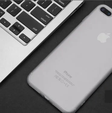 Flexible black silicone protective case for an iPhone, showing the model cutouts.