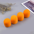 Pack of 4 multicoloured foam microphone cover sponges for ball shaped handheld stage mics in blue grey orange purple red wine red and yellow