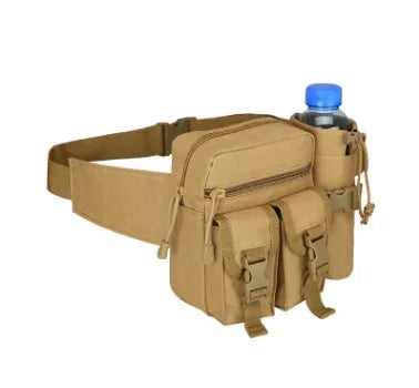 Small waterproof outdoor tactical bag in 4L capacity polyester construction with multiple pocket organisation