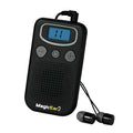 Digital display personal hearing amplifier with background noise reduction in brilliant colour