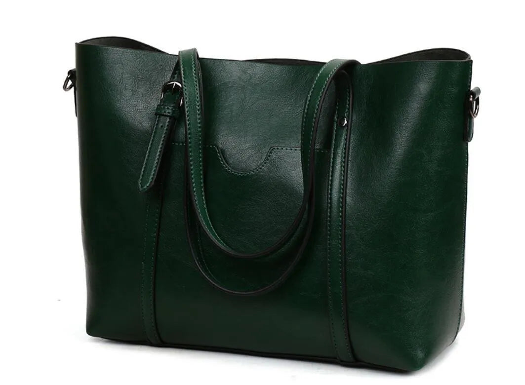 Women's retro messenger bag in European style with large capacity for A4 documents