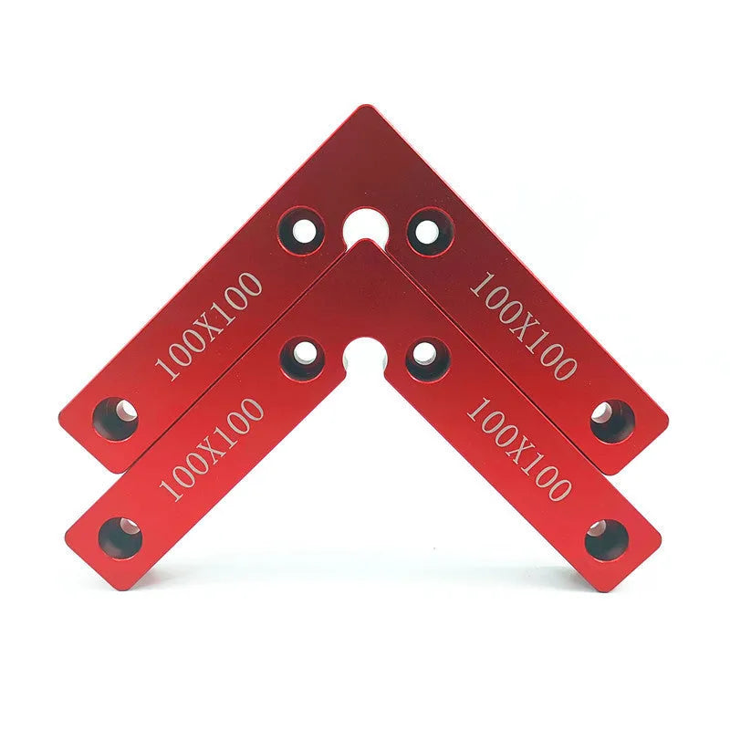 Aluminium alloy right angle positioning block for clamping a woodworking jigsaw.