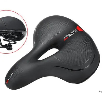 Bicycle cushion cover 25x21cm with spherical shock absorber seat in black red colour