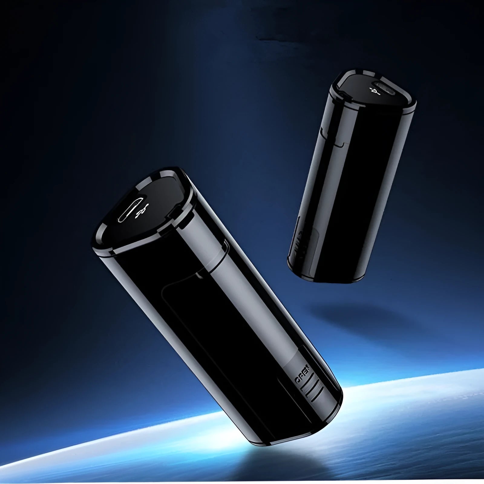 Q51 voice recorder black compact size 25mm by 65mm by 26mm with recording controls