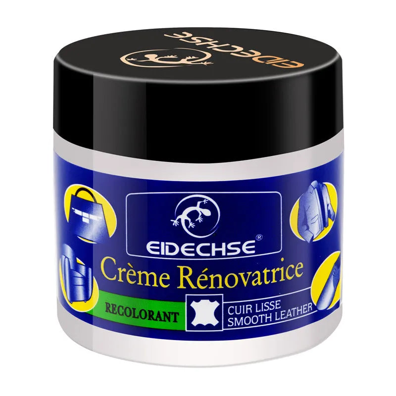 Leather repair cream 50ml container for car seat colour restoration in multiple colours including black and brown