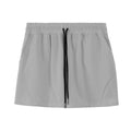 Men's thin polyester basketball shorts in apricot colour with elastic waistband.
