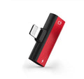 Dual Lightning audio converter adapter in aluminium alloy casing 2.9cm length 9mm thickness black version