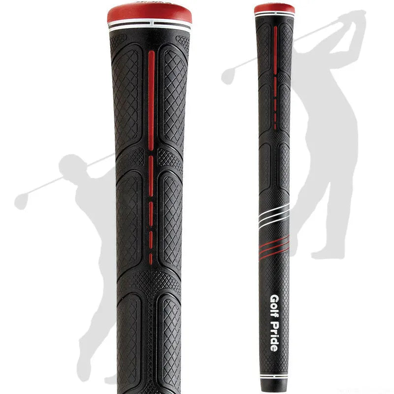 Blue midsize PU golf grip for irons and fairway woods with non-slip surface pattern
