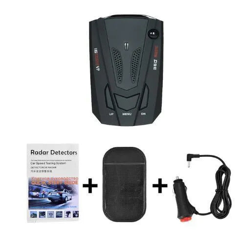 Electronic Dog V7 vehicle-mounted speed detector with LED display and full band scan in compact black casing