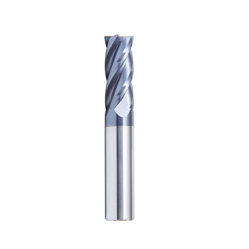 Carbide milling cutter with spiral cutting edge and straight shank