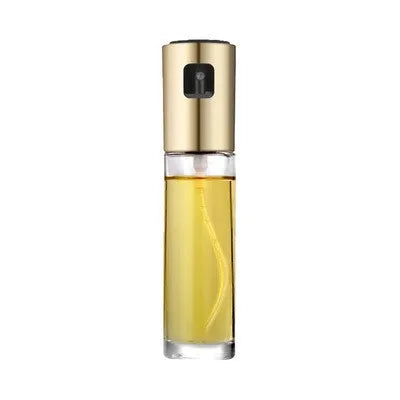 ABS glass oil spray bottle 100ml push pump kitchen sprayer in gold, rose gold and silver