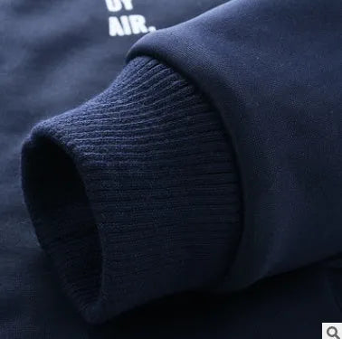New Men Sweatshirt Jacket in Navy blue, a cotton blend pullover top for casual wear