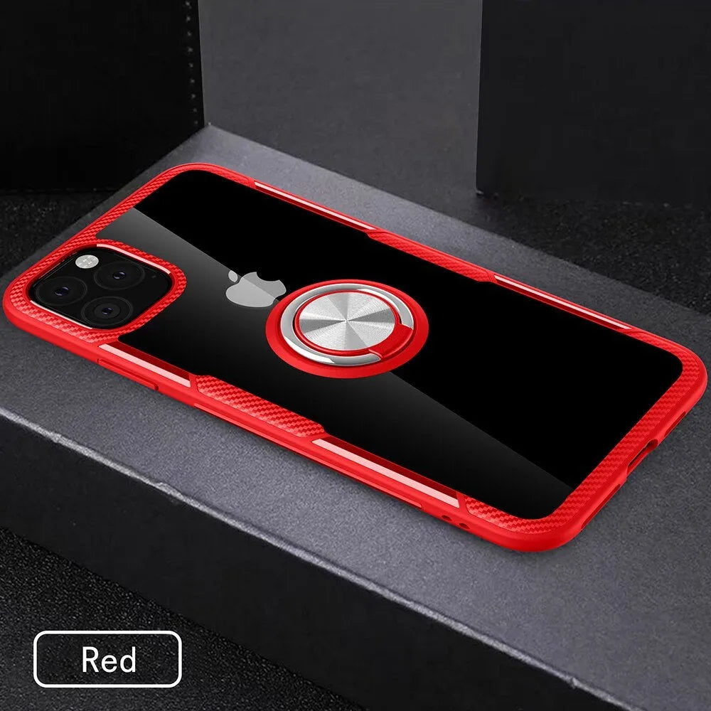 Protective back cover phone case for iPhone models, shown in a selection of colours including black and blue.