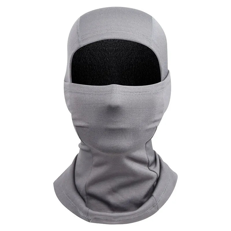 Riding cold-proof windproof outdoor fleece-lined thermal face care ski mask in black for men and women