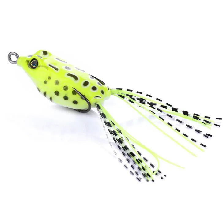 ABS plastic frog fishing bait in multiple colours for topwater fishing over weeds
