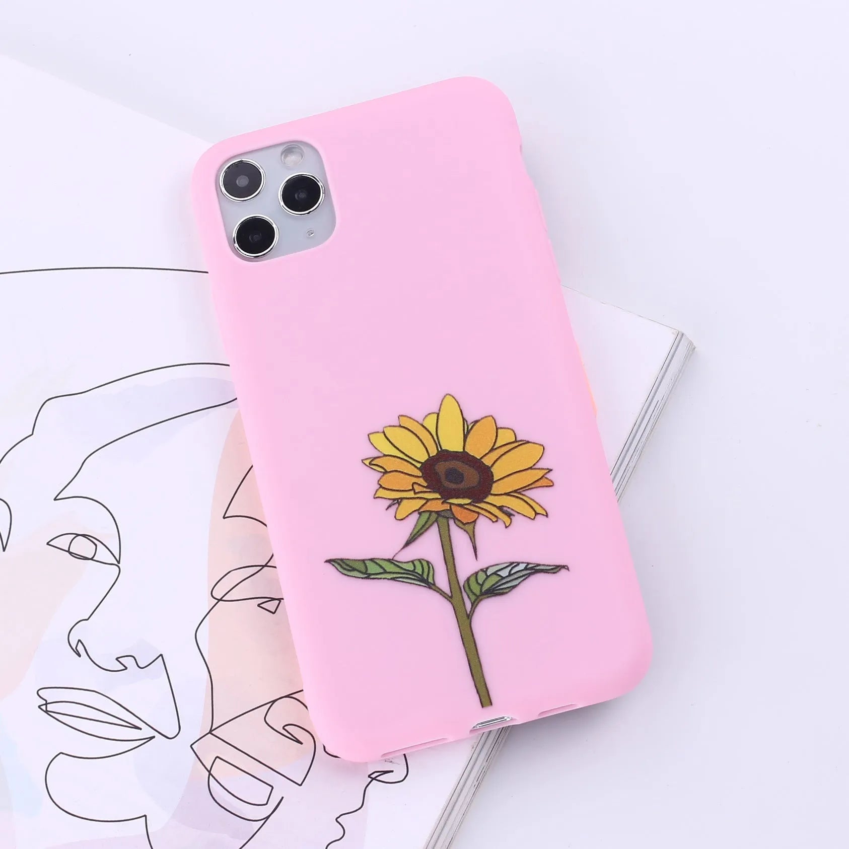 iPhone mobile phone case in a selected colour from a range of fourteen options, showing the painted TPU back cover design.