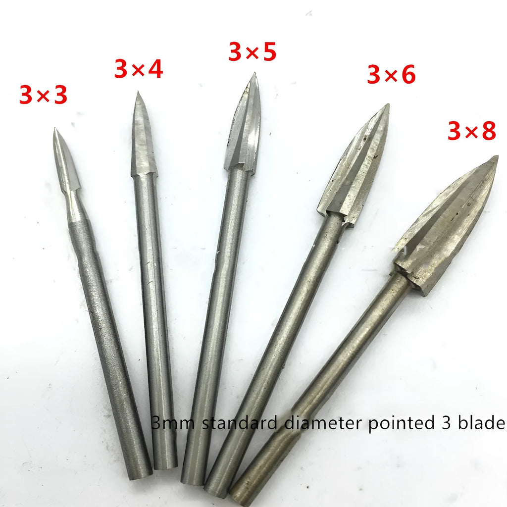 White steel wood carving electric knife head 3x4 model with rod diameter 3 and blade diameter approx 4