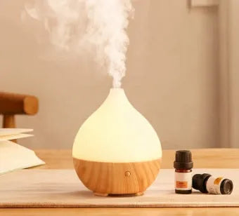 Asakusa wood grain vase-shaped 100ml ultrasonic aroma diffuser and humidifier.