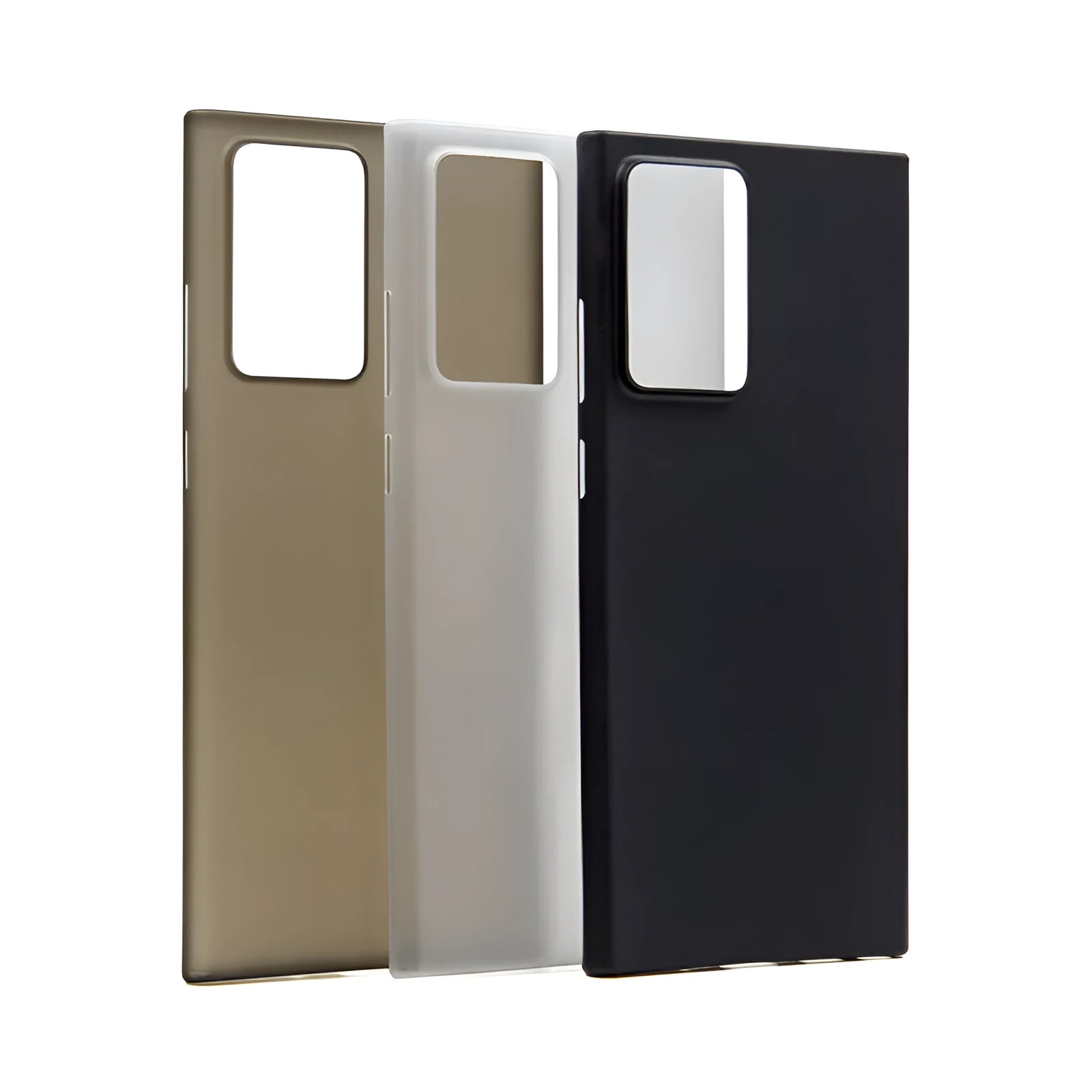 Ultra-thin matte PP phone case for Samsung Note 20 back cover solid black white transparent