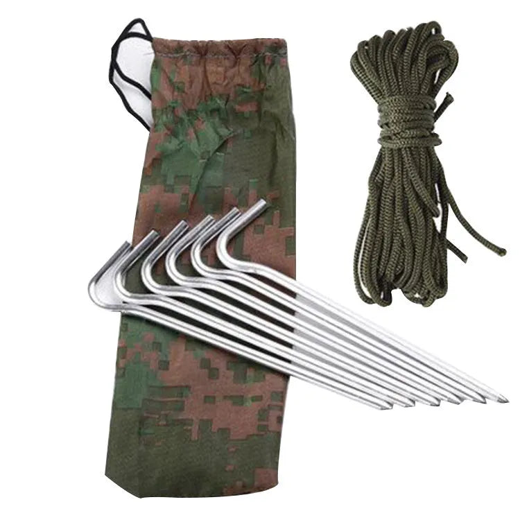 300x300cm awning sun shelter made of waterproof Oxford fabric in army green, set up outdoors with wind ropes