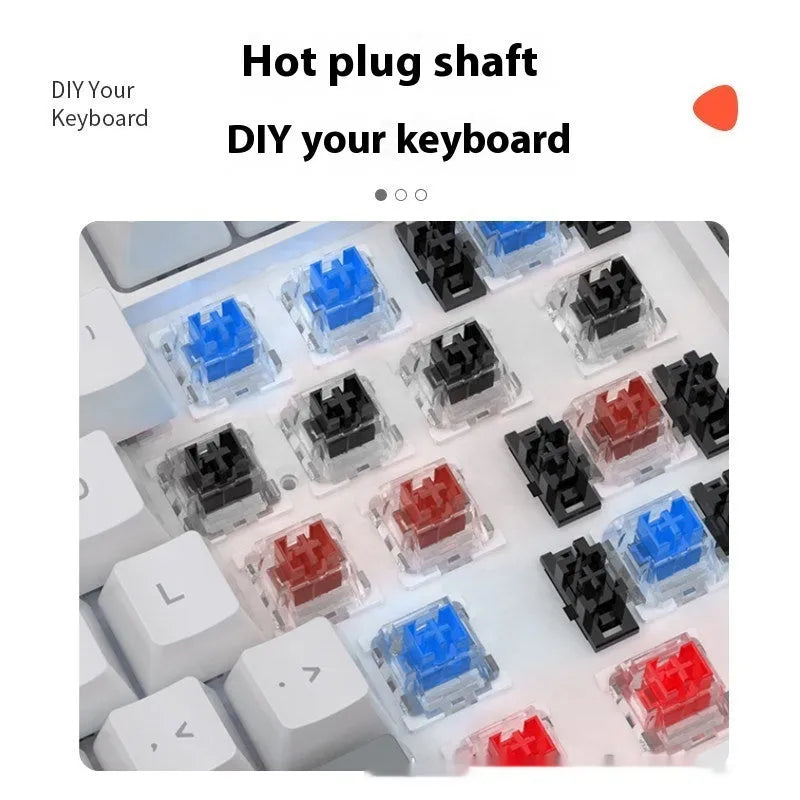 Small 61-key mechanical keyboard with wired USB connection and hot-swappable switches