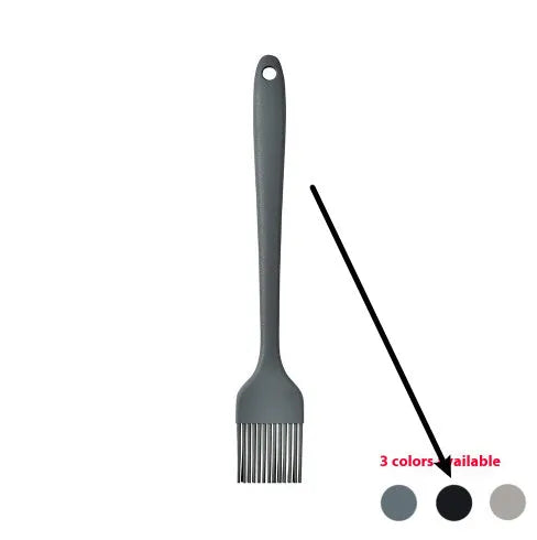 12 piece silicone kitchen utensil set with rotating storage bucket in black, dark grey or khaki colours